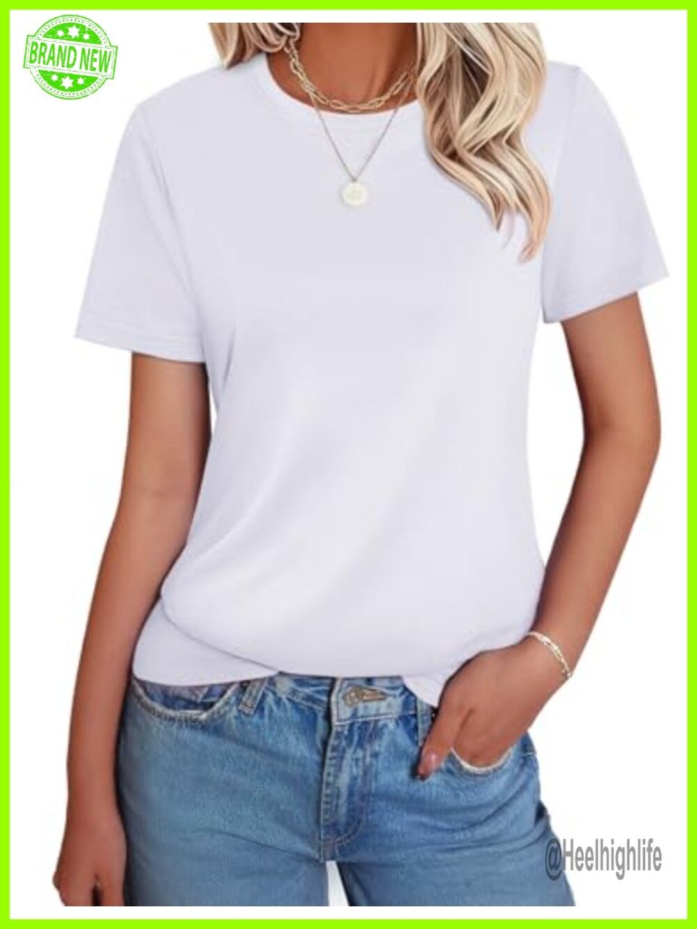 Women's Cotton Short Sleeve Crew Neck Tee Summer Casual Basic T-Shirt